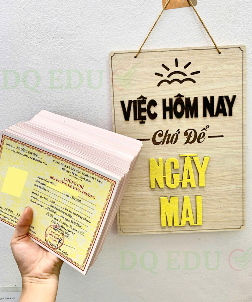 Chứng chỉ - Chứng chỉ Kế toán trưởng đơn vị hành chính sự nghiệp