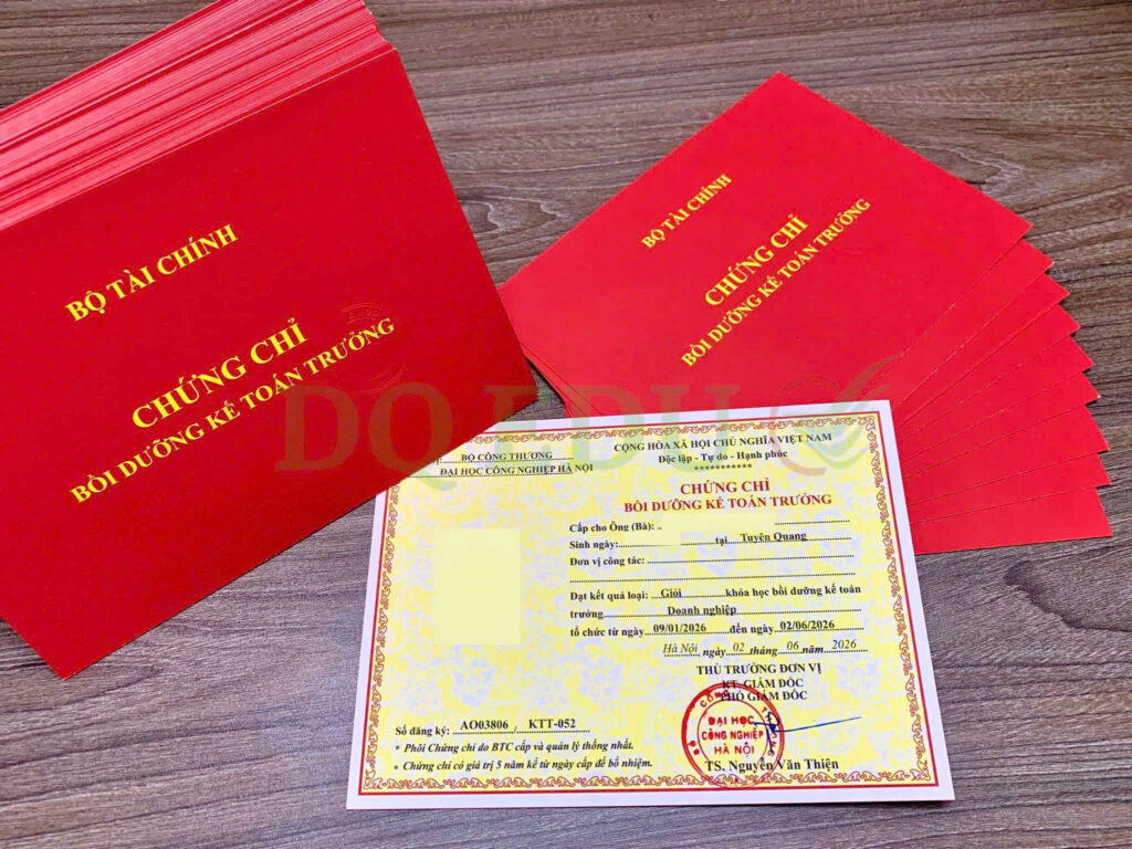 Chứng chỉ - Chứng chỉ Kế toán trưởng doanh nghiệp