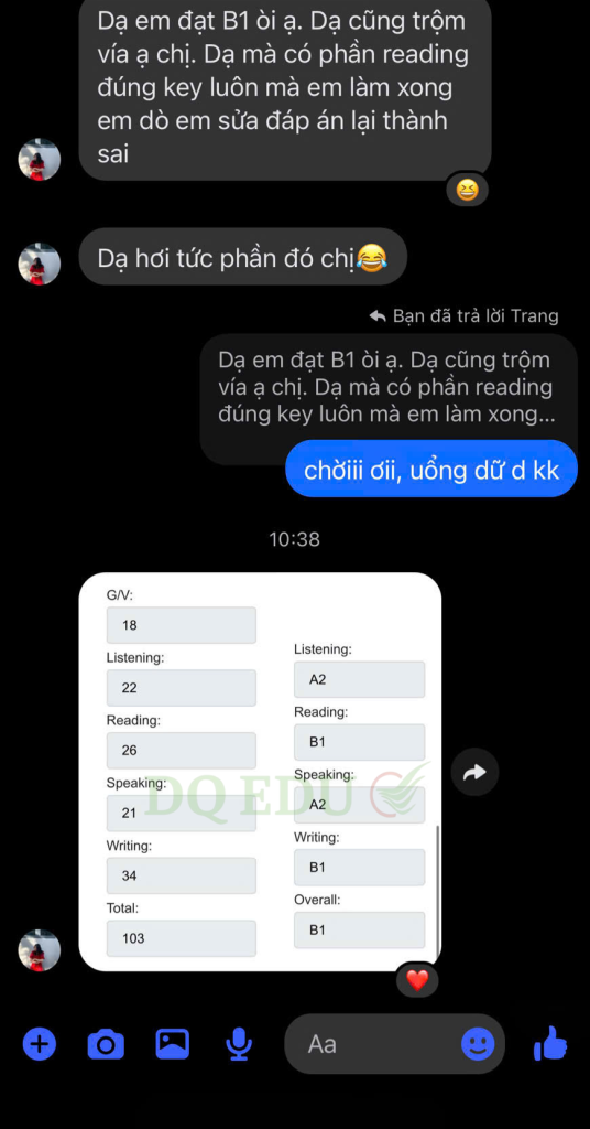 Ảnh phản hồi của học viên