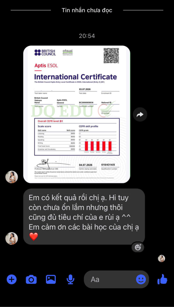 Ảnh phản hồi của học viên